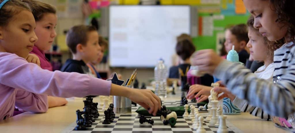 students playing chess